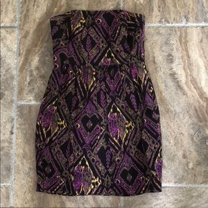 Shoshanna strapless ikat dress